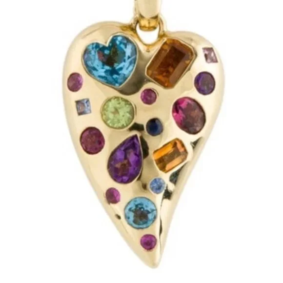 IPPOLITA 18K 750 YELLOW GOLD MULTISTONE VALENTINA PENDANT NECKLACE - Picture 2 of 8